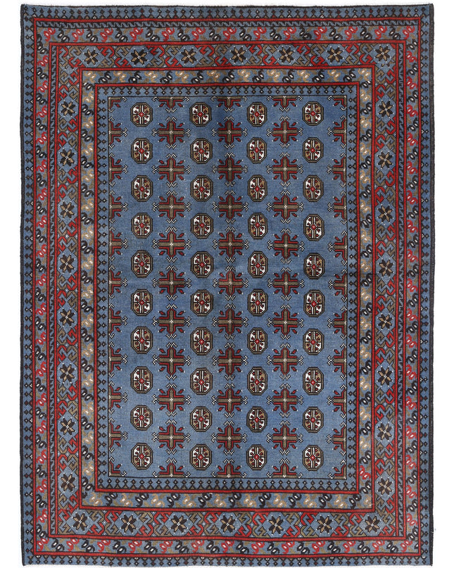 Revival 5' 7" X 7' 8" Hand Knotted Wool Rug 5' 7" X 7' 8" (170 X 234) / Blue / Wool