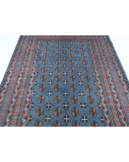 Revival 5' 7" X 8' 1" Hand Knotted Wool Rug 5' 7" X 8' 1" (170 X 246) / Blue / Wool