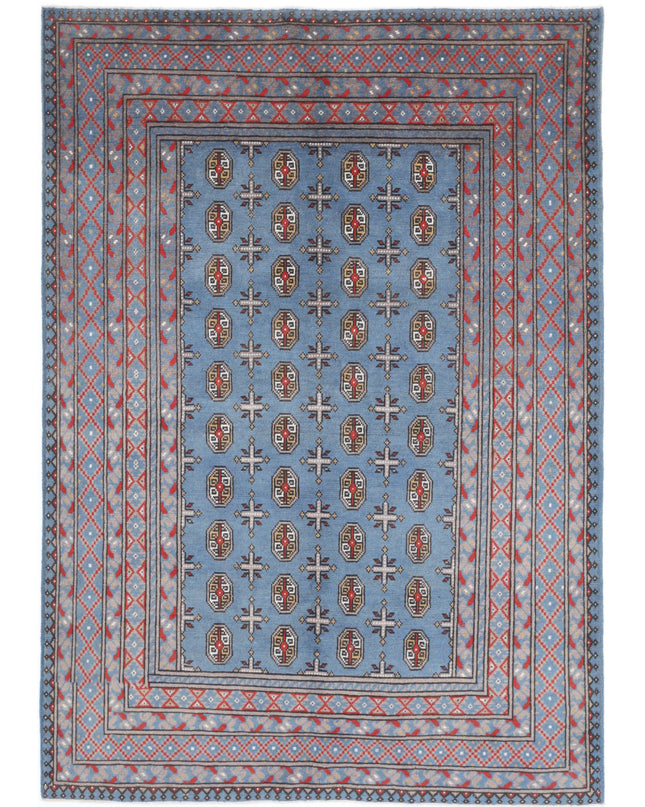 Revival 5' 7" X 8' 1" Hand Knotted Wool Rug 5' 7" X 8' 1" (170 X 246) / Blue / Wool