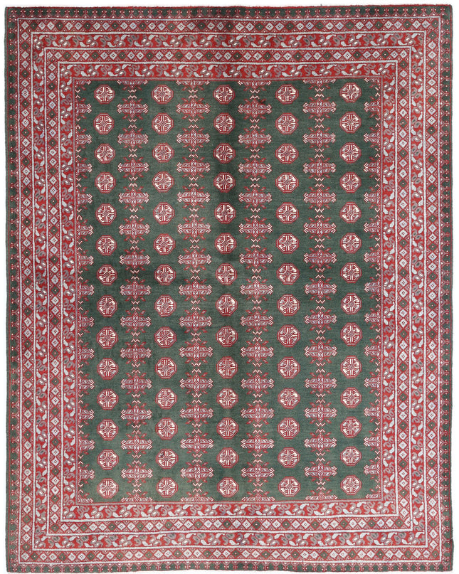 Revival 5' 11" X 7' 7" Hand Knotted Wool Rug 5' 11" X 7' 7" (180 X 231) / Green / Wool