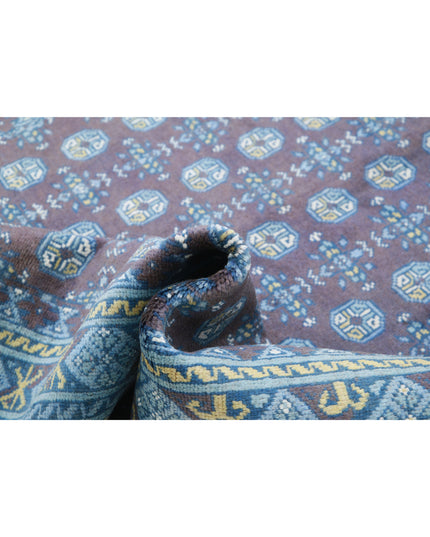 Revival 5' 6" X 7' 9" Hand Knotted Wool Rug 5' 6" X 7' 9" (168 X 236) / Purple / Wool