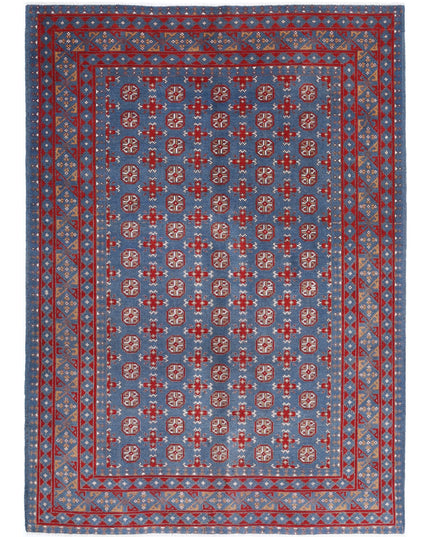 Revival 5' 6" X 7' 5" Hand Knotted Wool Rug 5' 6" X 7' 5" (168 X 226) / Blue / Wool
