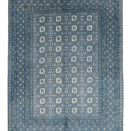 Revival 5' 7" X 7' 6" Hand Knotted Wool Rug 5' 7" X 7' 6" (170 X 229) / Grey / Wool