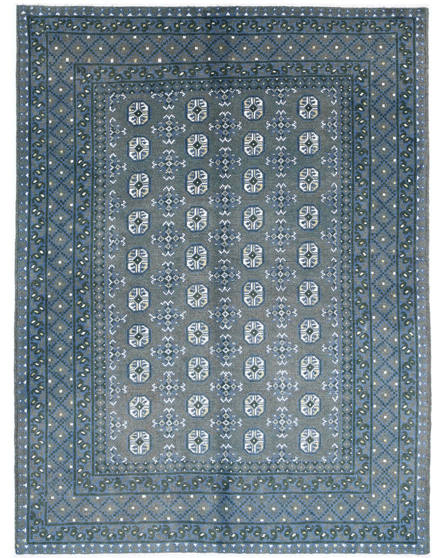 Revival 5' 7" X 7' 6" Hand Knotted Wool Rug 5' 7" X 7' 6" (170 X 229) / Grey / Wool