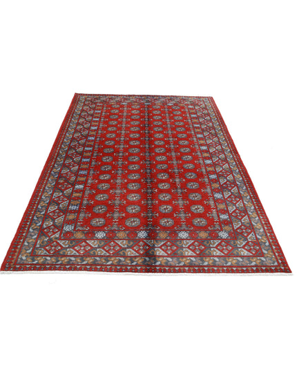 Revival 5' 3" X 7' 9" Hand Knotted Wool Rug 5' 3" X 7' 9" (160 X 236) / Red / Wool