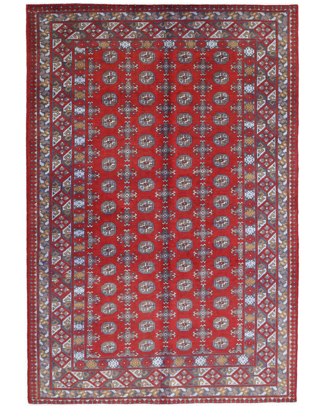 Revival 5' 3" X 7' 9" Hand Knotted Wool Rug 5' 3" X 7' 9" (160 X 236) / Red / Wool
