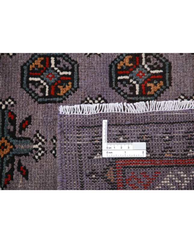 Revival 5' 4" X 8' 1" Hand Knotted Wool Rug 5' 4" X 8' 1" (162 X 246) / Purple / Wool