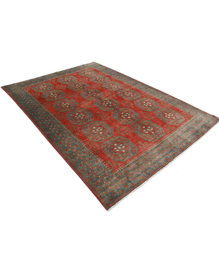 Revival 6' 8" X 9' 4" Hand Knotted Wool Rug 6' 8" X 9' 4" (203 X 284) / Red / Wool