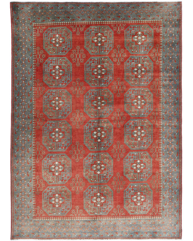 Revival 6' 8" X 9' 4" Hand Knotted Wool Rug 6' 8" X 9' 4" (203 X 284) / Red / Wool