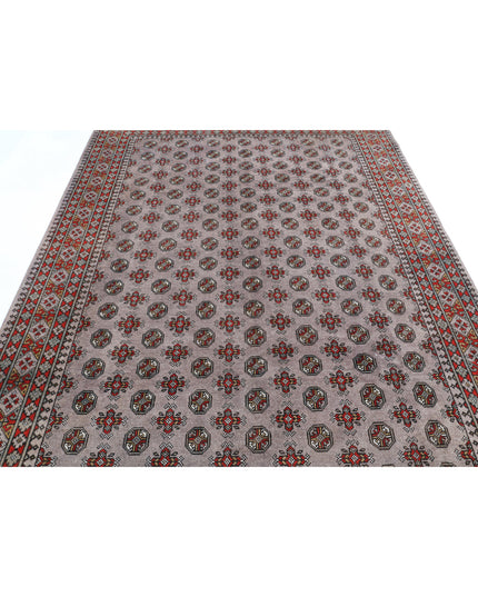 Revival 6' 7" X 9' 4" Hand Knotted Wool Rug 6' 7" X 9' 4" (201 X 284) / Grey / Wool