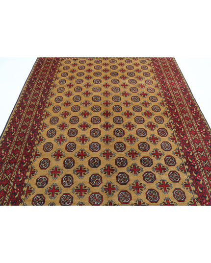 Revival 6' 8" X 9' 4" Hand Knotted Wool Rug 6' 8" X 9' 4" (203 X 284) / Gold / Wool