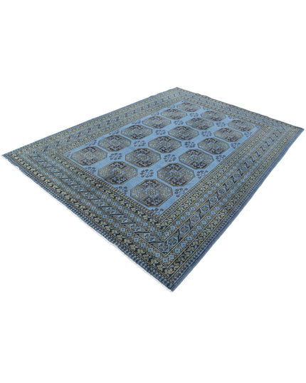 Revival 6' 8" X 9' 4" Hand Knotted Wool Rug 6' 8" X 9' 4" (203 X 284) / Blue / Wool