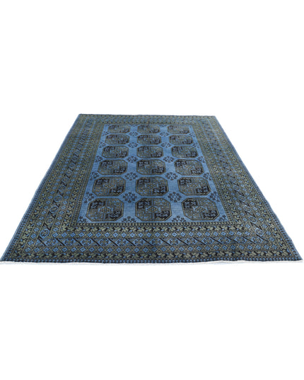 Revival 6' 8" X 9' 4" Hand Knotted Wool Rug 6' 8" X 9' 4" (203 X 284) / Blue / Wool