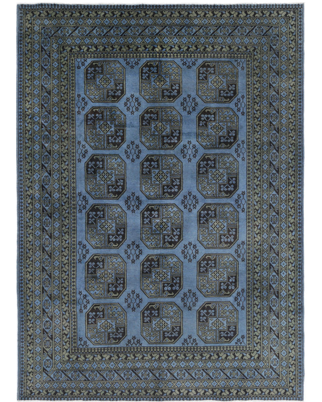 Revival 6' 8" X 9' 4" Hand Knotted Wool Rug 6' 8" X 9' 4" (203 X 284) / Blue / Wool
