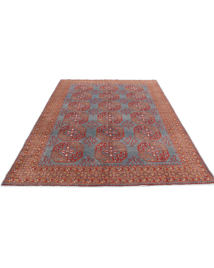 Revival 6' 8" X 9' 5" Hand Knotted Wool Rug 6' 8" X 9' 5" (203 X 287) / Grey / Wool