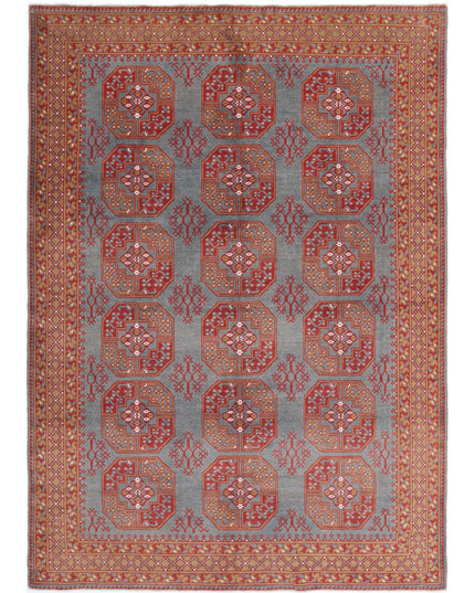 Revival 6' 8" X 9' 5" Hand Knotted Wool Rug 6' 8" X 9' 5" (203 X 287) / Grey / Wool