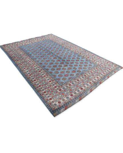 Revival 6' 8" X 9' 7" Hand Knotted Wool Rug 6' 8" X 9' 7" (203 X 292) / Blue / Wool