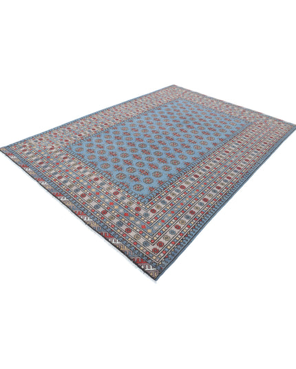 Revival 6' 8" X 9' 7" Hand Knotted Wool Rug 6' 8" X 9' 7" (203 X 292) / Blue / Wool