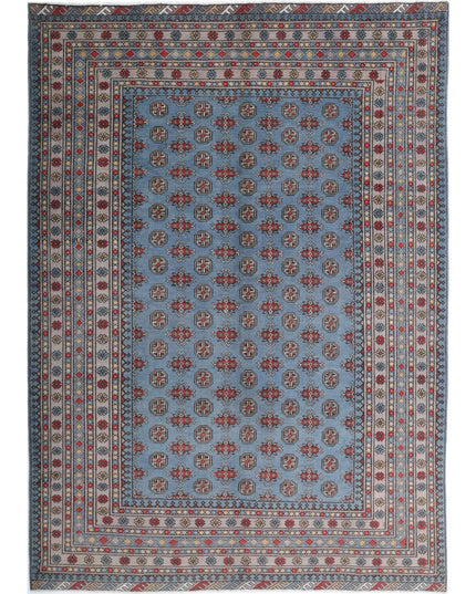 Revival 6' 8" X 9' 7" Hand Knotted Wool Rug 6' 8" X 9' 7" (203 X 292) / Blue / Wool