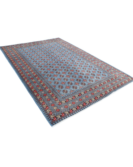 Revival 6' 8" X 9' 7" Hand Knotted Wool Rug 6' 8" X 9' 7" (203 X 292) / Blue / Wool