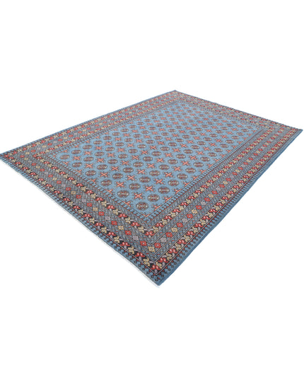Revival 6' 8" X 9' 7" Hand Knotted Wool Rug 6' 8" X 9' 7" (203 X 292) / Blue / Wool