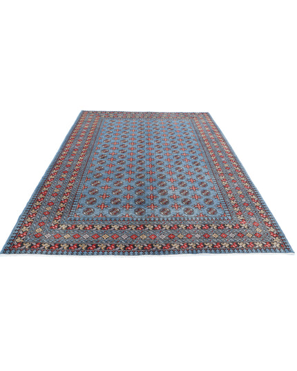 Revival 6' 8" X 9' 7" Hand Knotted Wool Rug 6' 8" X 9' 7" (203 X 292) / Blue / Wool