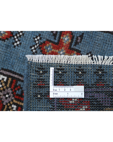 Revival 6' 8" X 9' 7" Hand Knotted Wool Rug 6' 8" X 9' 7" (203 X 292) / Blue / Wool