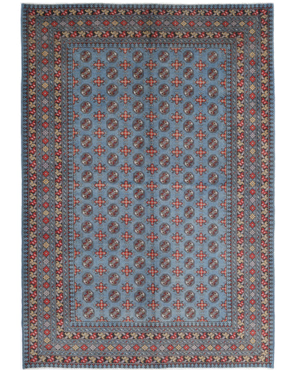 Revival 6' 8" X 9' 7" Hand Knotted Wool Rug 6' 8" X 9' 7" (203 X 292) / Blue / Wool