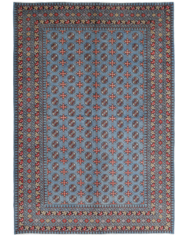 Revival 6' 8" X 9' 7" Hand Knotted Wool Rug 6' 8" X 9' 7" (203 X 292) / Blue / Wool