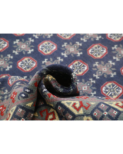 Revival 6' 5" X 9' 4" Hand Knotted Wool Rug 6' 5" X 9' 4" (196 X 284) / Blue / Wool