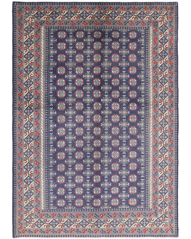 Revival 6' 5" X 9' 4" Hand Knotted Wool Rug 6' 5" X 9' 4" (196 X 284) / Blue / Wool
