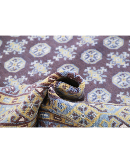 Revival 6' 6" X 9' 5" Hand Knotted Wool Rug 6' 6" X 9' 5" (198 X 287) / Purple / Wool