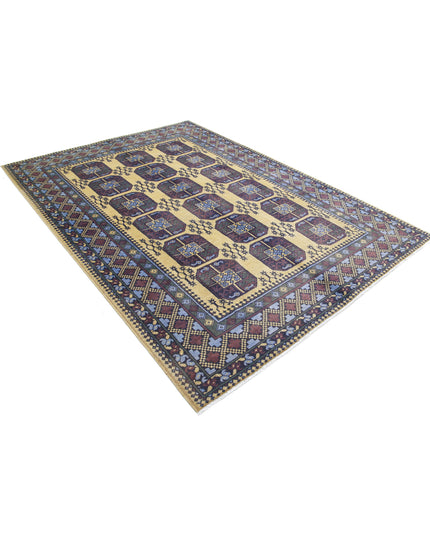 Revival 6' 7" X 9' 3" Hand Knotted Wool Rug 6' 7" X 9' 3" (201 X 282) / Gold / Wool