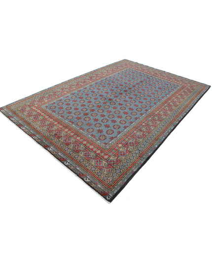 Revival 6' 8" X 9' 10" Hand Knotted Wool Rug 6' 8" X 9' 10" (203 X 300) / Blue / Wool
