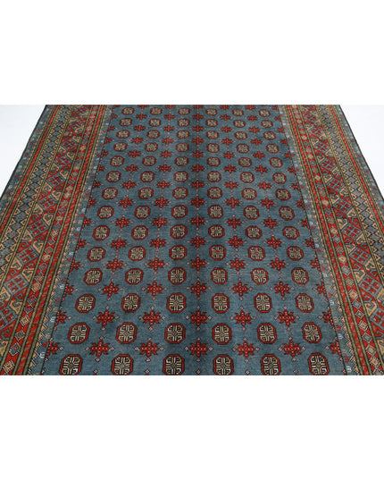 Revival 6' 8" X 9' 10" Hand Knotted Wool Rug 6' 8" X 9' 10" (203 X 300) / Blue / Wool
