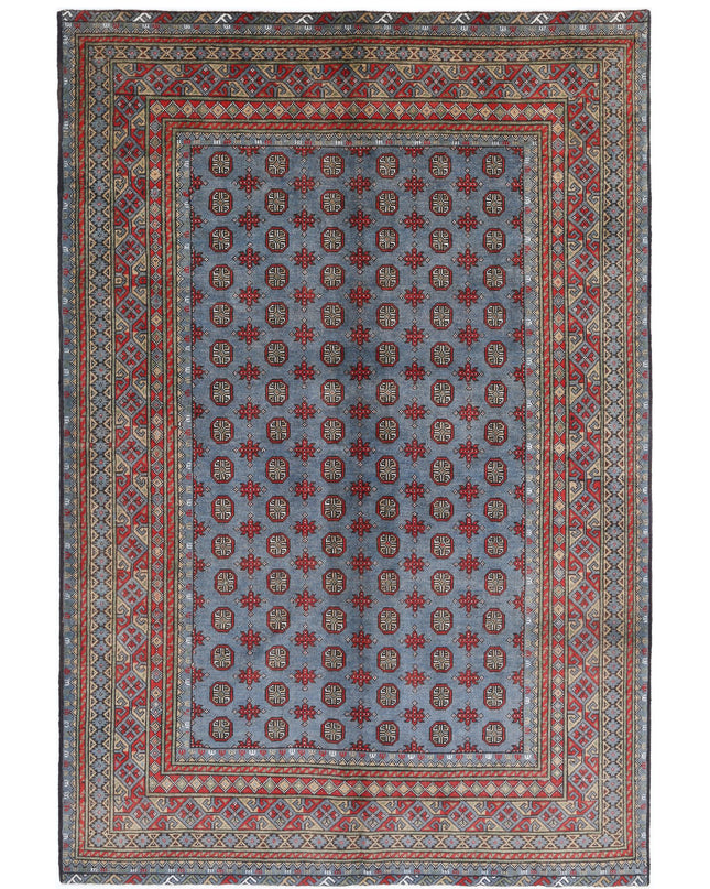 Revival 6' 8" X 9' 10" Hand Knotted Wool Rug 6' 8" X 9' 10" (203 X 300) / Blue / Wool