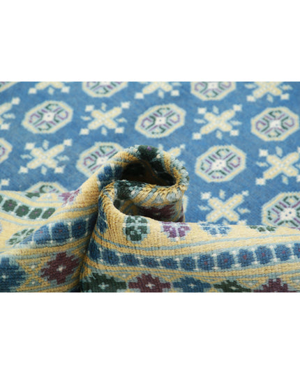 Revival 6' 6" X 9' 4" Hand Knotted Wool Rug 6' 6" X 9' 4" (198 X 284) / Blue / Wool