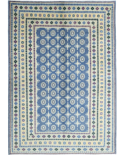 Revival 6' 6" X 9' 4" Hand Knotted Wool Rug 6' 6" X 9' 4" (198 X 284) / Blue / Wool