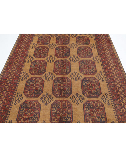 Revival 6' 4" X 9' 3" Hand Knotted Wool Rug 6' 4" X 9' 3" (193 X 282) / Gold / Wool