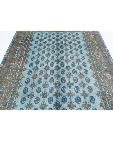 Revival 6' 10" X 9' 5" Hand Knotted Wool Rug 6' 10" X 9' 5" (208 X 287) / Blue / Wool