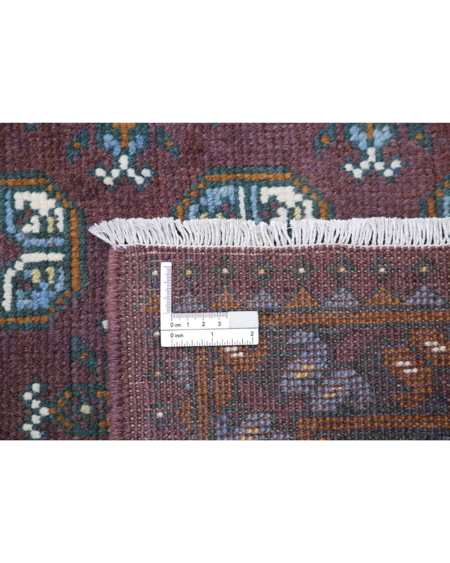 Revival 6' 6" X 9' 7" Hand Knotted Wool Rug 6' 6" X 9' 7" (198 X 292) / Purple / Wool