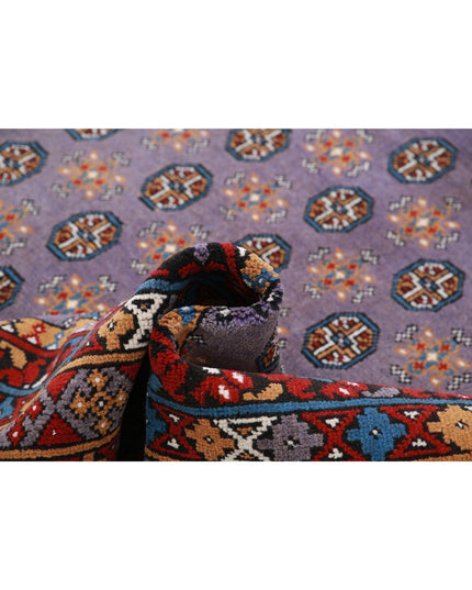 Revival 6' 6" X 9' 3" Hand Knotted Wool Rug 6' 6" X 9' 3" (198 X 282) / Purple / Wool