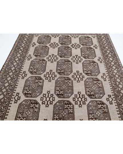 Revival 6' 6" X 8' 1" Hand Knotted Wool Rug 6' 6" X 8' 1" (198 X 246) / Ivory / Wool