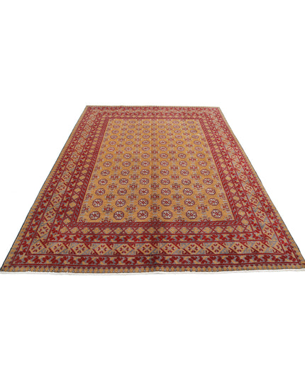 Revival 6' 6" X 9' 3" Hand Knotted Wool Rug 6' 6" X 9' 3" (198 X 282) / Gold / Wool