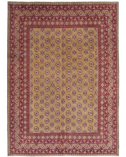 Revival 6' 6" X 9' 3" Hand Knotted Wool Rug 6' 6" X 9' 3" (198 X 282) / Gold / Wool