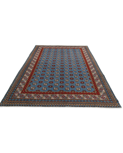 Revival 6' 7" X 9' 8" Hand Knotted Wool Rug 6' 7" X 9' 8" (201 X 295) / Blue / Wool