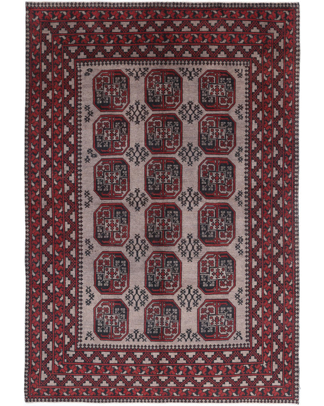 Revival 6' 5" X 9' 5" Hand Knotted Wool Rug 6' 5" X 9' 5" (196 X 287) / Grey / Wool