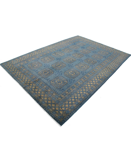 Revival 6' 9" X 9' 5" Hand Knotted Wool Rug 6' 9" X 9' 5" (206 X 287) / Blue / Wool