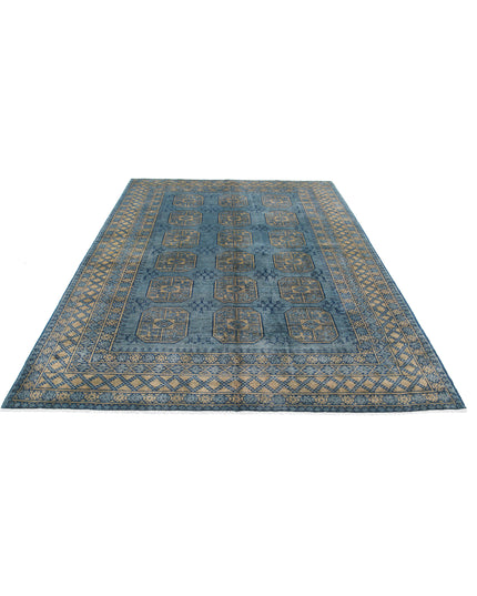 Revival 6' 9" X 9' 5" Hand Knotted Wool Rug 6' 9" X 9' 5" (206 X 287) / Blue / Wool