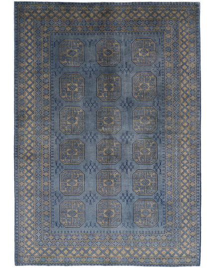 Revival 6' 9" X 9' 5" Hand Knotted Wool Rug 6' 9" X 9' 5" (206 X 287) / Blue / Wool